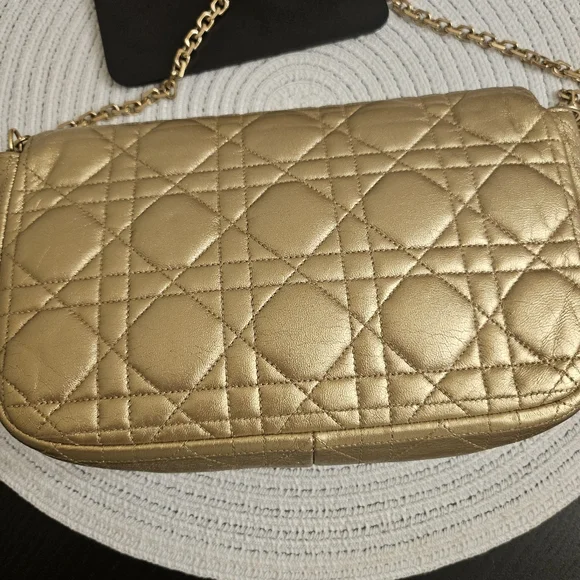 Dior Gold Quilted Chain Bag (WOC) - Picture 2 of 14